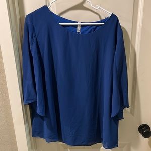 Royal Blue Blouse XXL by Neineiwu